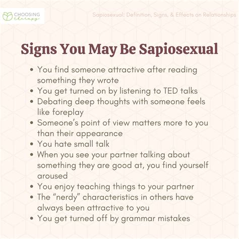 Scisexual and cognisexual are not to be used in a way that promotes. . Sapiosexual meaning in english